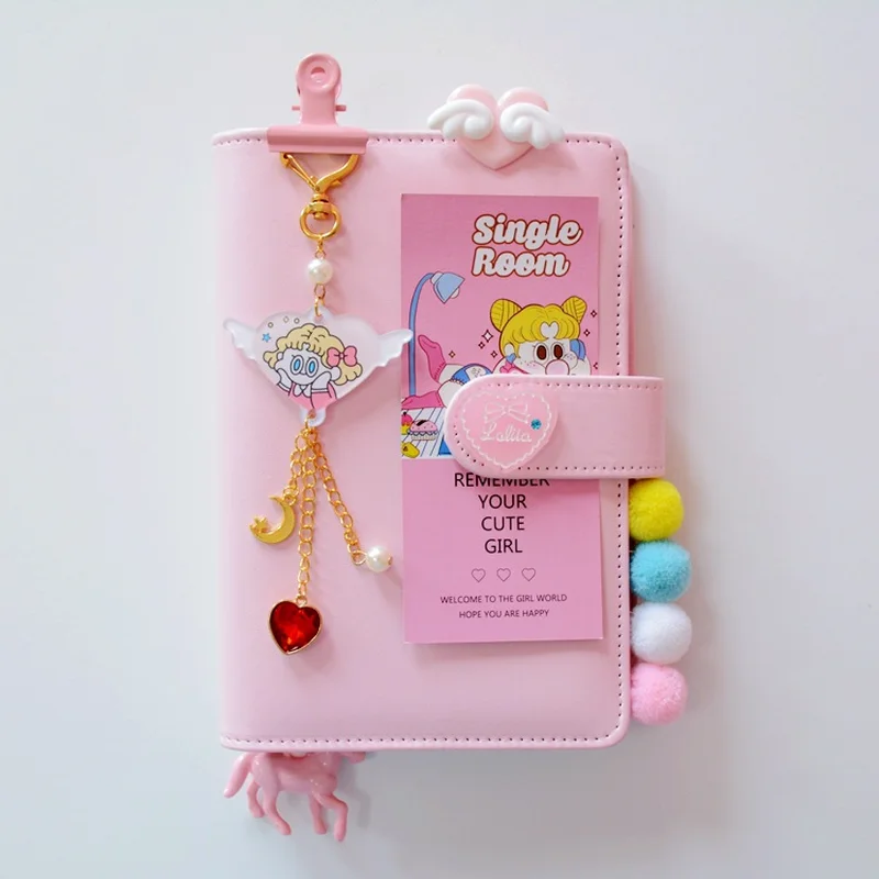 MIRUI Cute Kawaii A6 Notebook Macaron Leather DIY Loose-leaf Journal Diary  Spiral Time Planner Agenda Organizer Stationery Gift