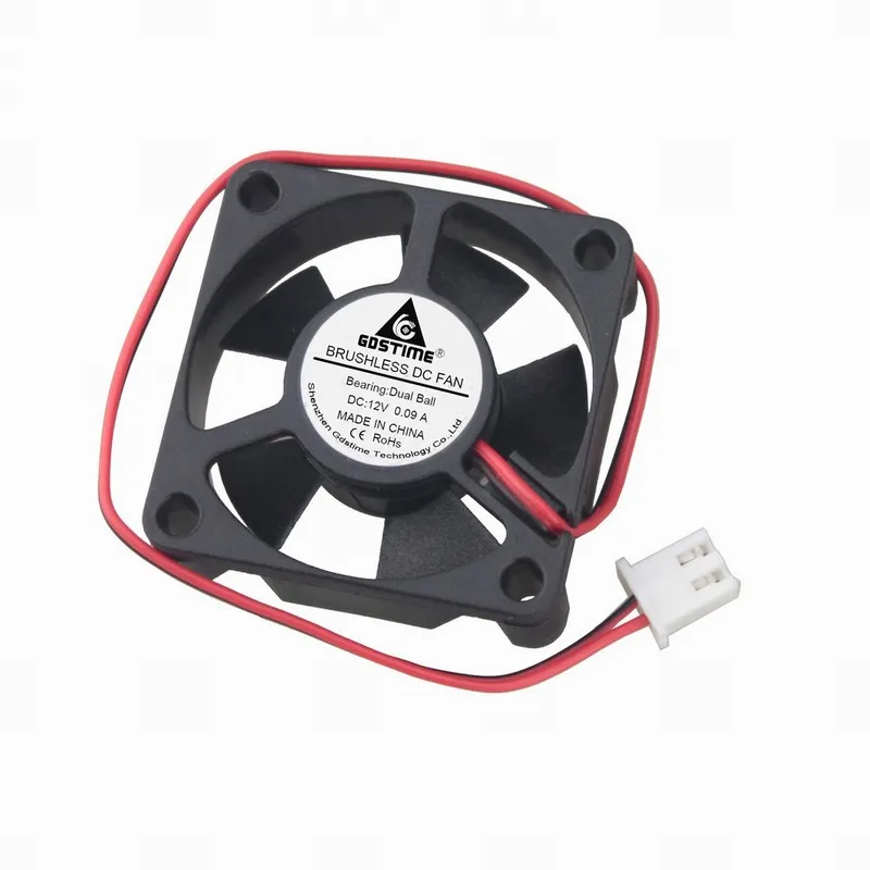 Gdstime 50 Pieces Dual Ball 3.5cm 35x35x10mm 12V DC Micro Cooling Cooler Fan 35mm x 10mm 3510 3.5cm