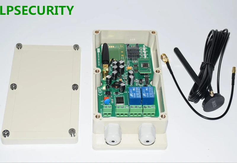 interruptor de controle remoto do modulo chave exterior de dois reles gsm para o abridor automatico da porta modelo gsm key gprs 01