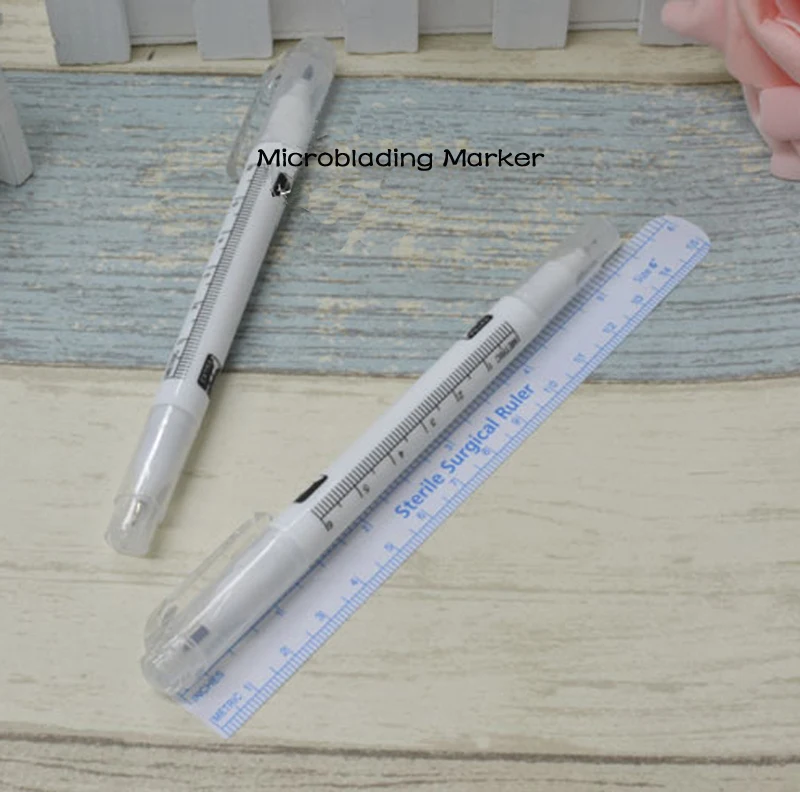 10 pcs Eyebrow Microblading marker pen for microblading practice eyebrow tattoo design eyebrow stencil