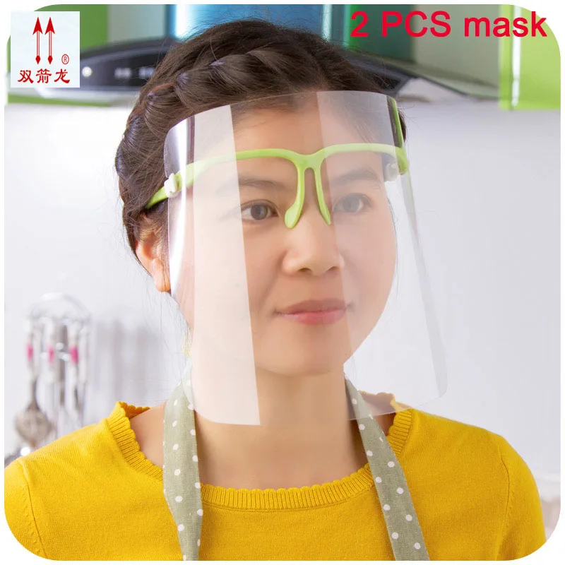 

2PCS transparent protect mask Splash proof Prevent mist full face safety mask The kitchen laboratory safety masks Free Shipping