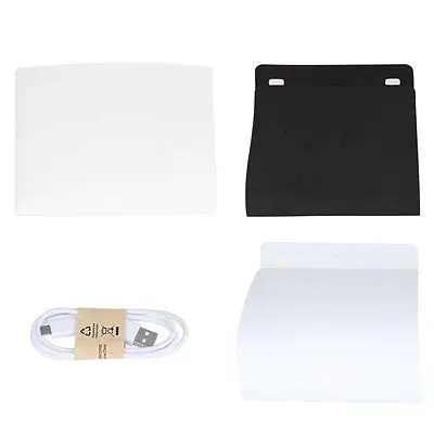 NEW TYPE Mini Folding Studio Diffuse Soft Box With LED Light Black White Background Photo Studio Accessories photo studio box