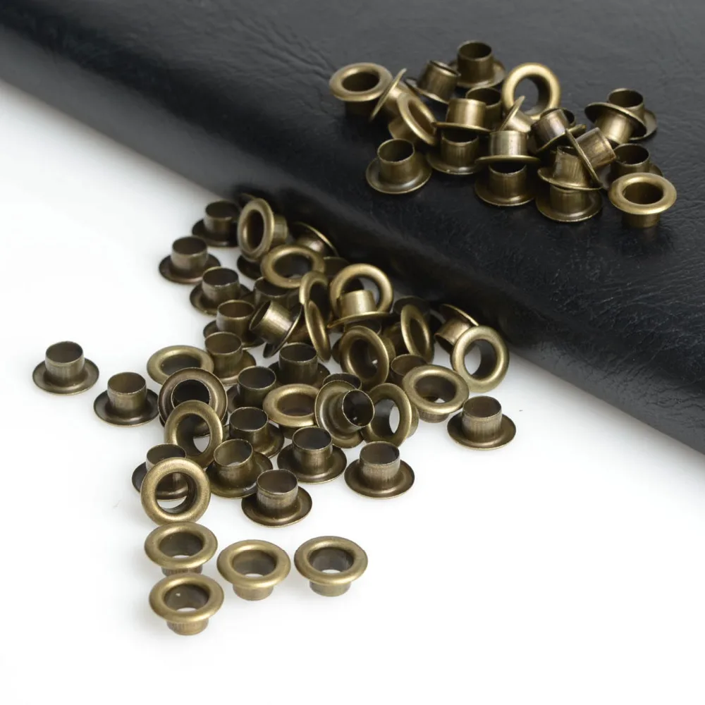 100pcs Antique Bronze Scrapbook Eyelets 5mm Metal eyelets For Scrapbooking garment clothes eyelets oeillets en métal ojales