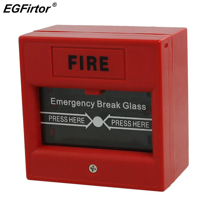 Brandalarm Pauze Glas Handbrandmelder MCP Pull Station Sluit Voor Brandalarm Bel Conventionele Fire Alarm Systeem Accessoires