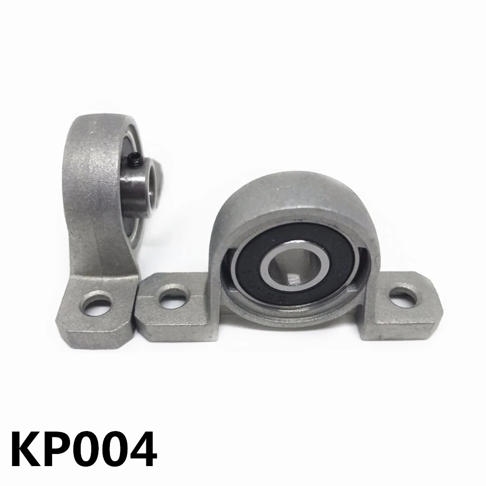 

2Pcs Zinc Alloy KP004 Ball Bearing 20mm Bore Diameter Housing Pillow Block Shaft Support Bearing pedestal