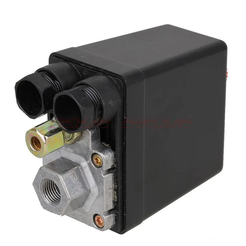 Vertical Type Single Port Air Compressor Pressure Switch Control Valve AC220-240V 0.55-0.8Mpa