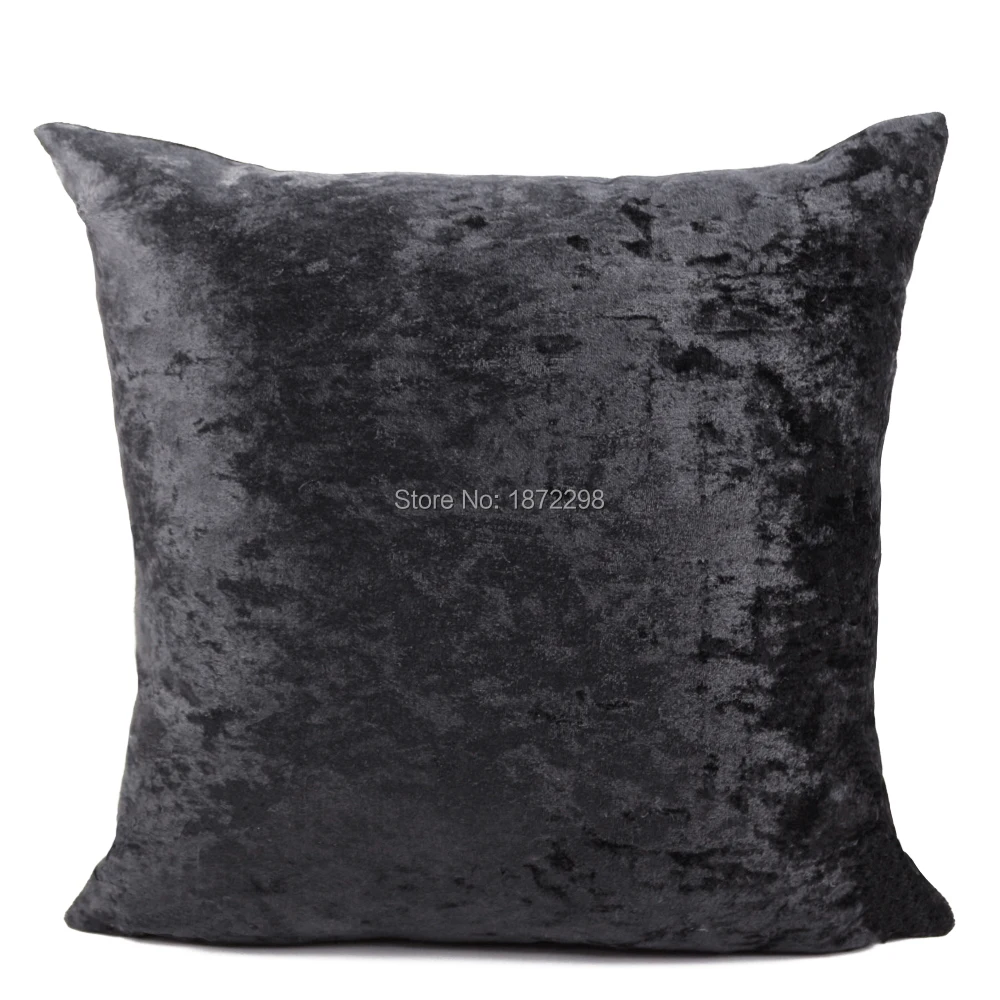 Customized Size Ice Velvet Cushion Cover 40/50/60/70cm Solid Color Throw Pillow Case Home Living Room Sofa Decor