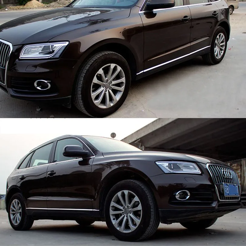 6pcs Chrome Body Door Side Molding Trim Strip Overlay Cover Garnish Protector for Audi Q5 2009-2016
