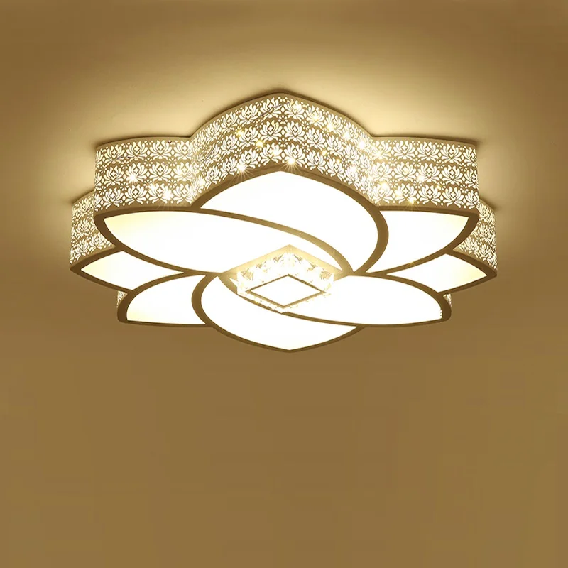 Crystal Avize Modern led Ceiling Light Fixtures Creative Acrylic Flower Shape Ceiling Lamps For Living Room Lamparas De Techo