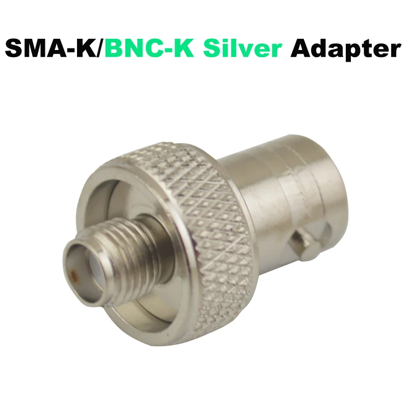 SMA-K (SMA hembra)/BNC-K (BNC hembra) adaptador de RF roscado conector de radio de dos vías