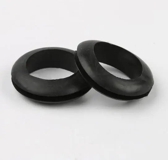 100PCS 3/4/5/6/7/8/10/12/14/16/18/40mm Inner Diameter Cable Wiring Rubber Grommets Gasket Ring Wire Protective Loop Black White