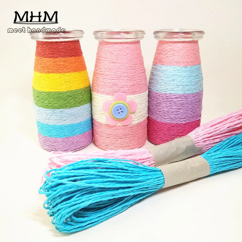 Color Paper Natural Sisal 20M DIY Handmade Artesanato Material Rustic Twine Thin Twisted Jute Rope String Macrame Cord Hemp