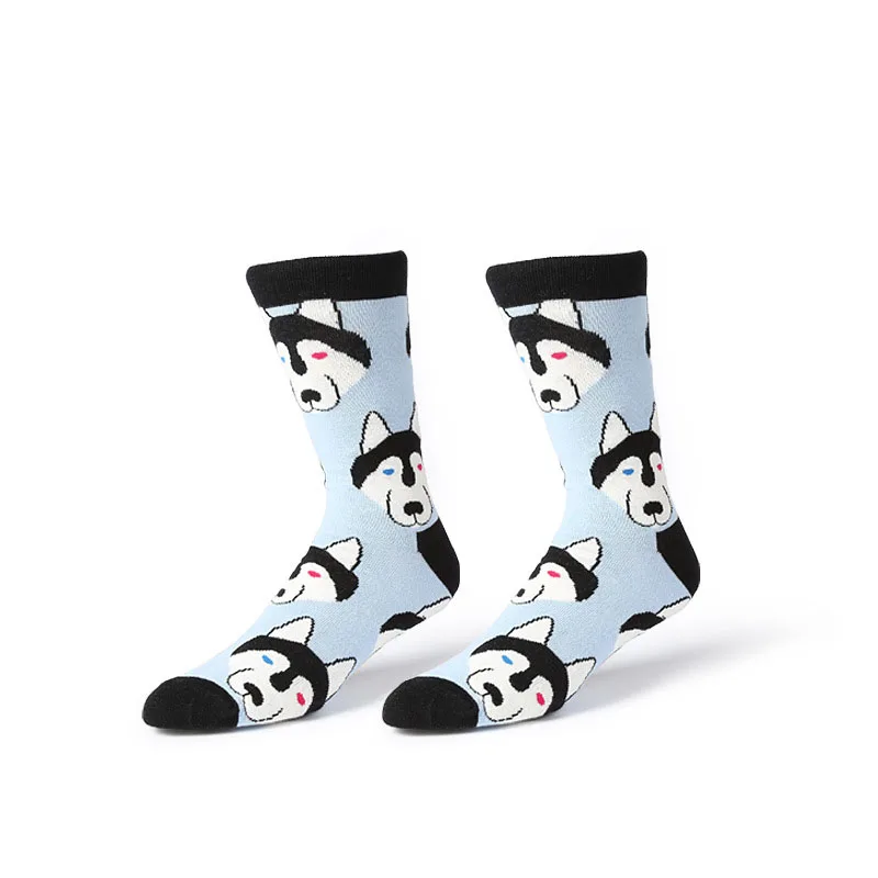 New Men Cotton Socks Cool Amimal Funny Socks Gog Horse Fox Harajuku Style Cartoon Fashion Socks