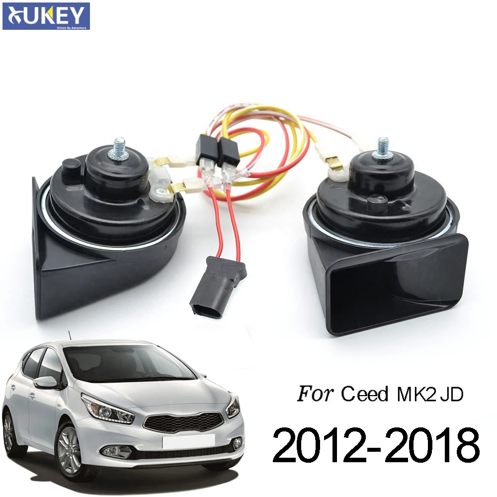 1 Set 12V 110-125db Snail Horn Waterproof Dual Pitch Auto Horns For Kia Ceed Cee\'D MK2 JD 2012 2013 2014 2015 2016 2017 2018