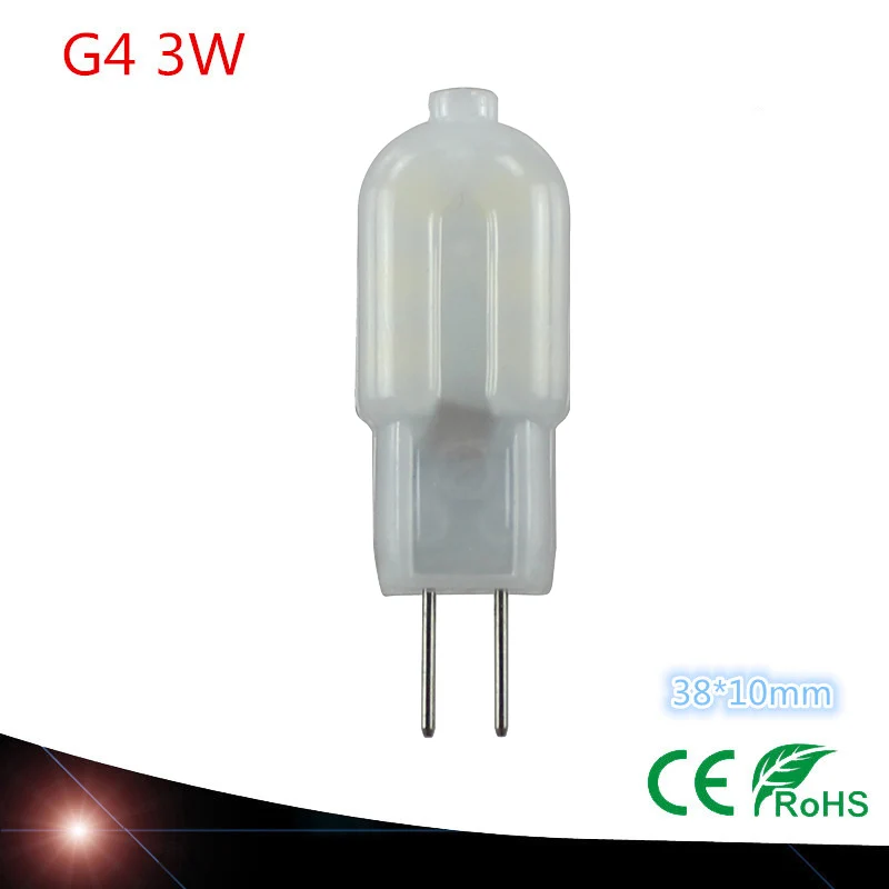 

10-50 G4 LED Lamp Bulb SMD AC /DC 12V 3W LED Lighting Lights replace Halogen G4 for Spotlight Chandelier