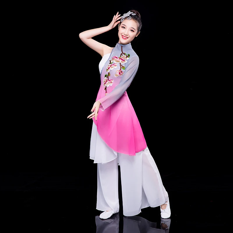 Chinesischen stil folk stil damen klassische dance bühne kostüme chinesischen kostüm hanfu tanz kostüm