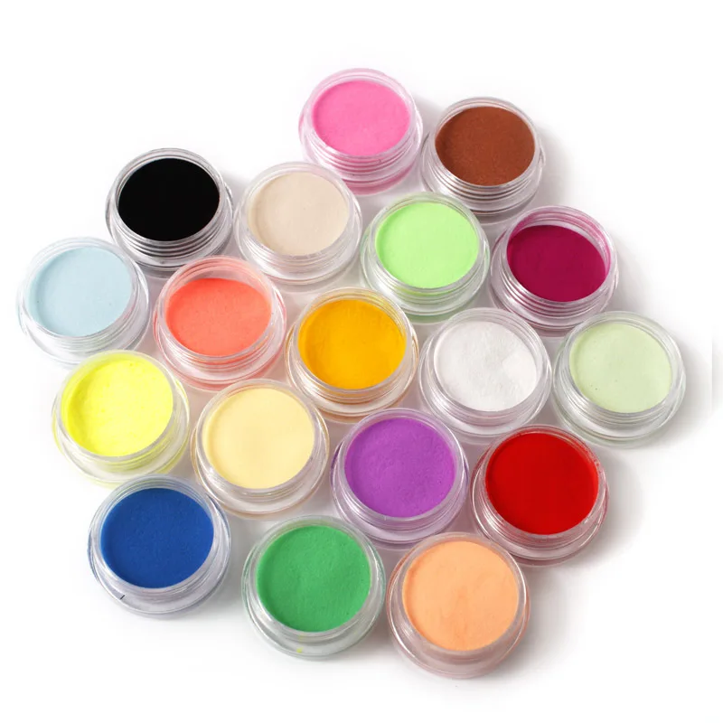 Poudre acrylique pour ongles, 12 couleurs, poussière de sculpture, UV, polymère, constructeur, Kit de manucure