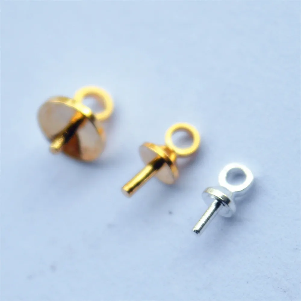 

Free Shipping Earrings Drops Bails Findings Wholesales, Eye Pin Pearl Pendant Charm Connector Bail 500pcs/lot