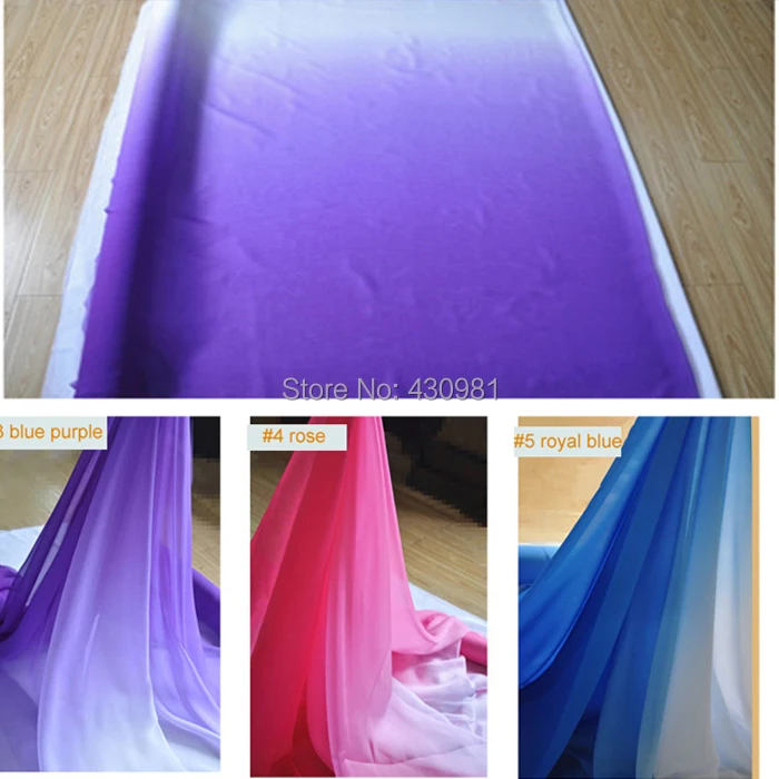 gradient imitated silk mateiral 30d chiffon fabric for dress 2 tone fabric for dancing clothing wedding fabric meter