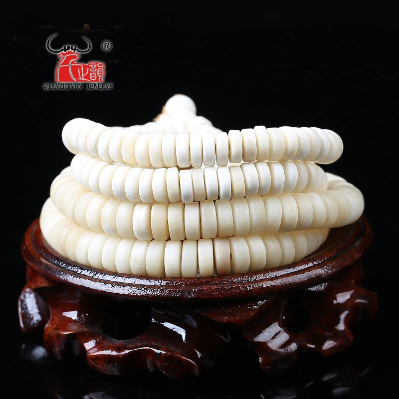 10PCS Natural natural color bovine bone dispersible bovine bone fragments of the beef bone semi-finished products diyhole 1.5mm.