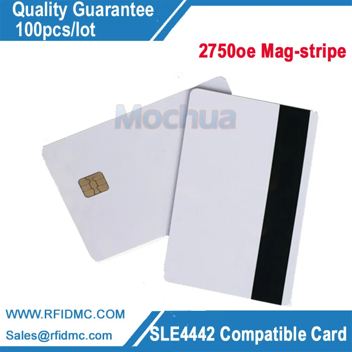 

ISO7816 Contact SLE 4442 Chip with Hi-Co Mag-stripe PVC Smart IC Card