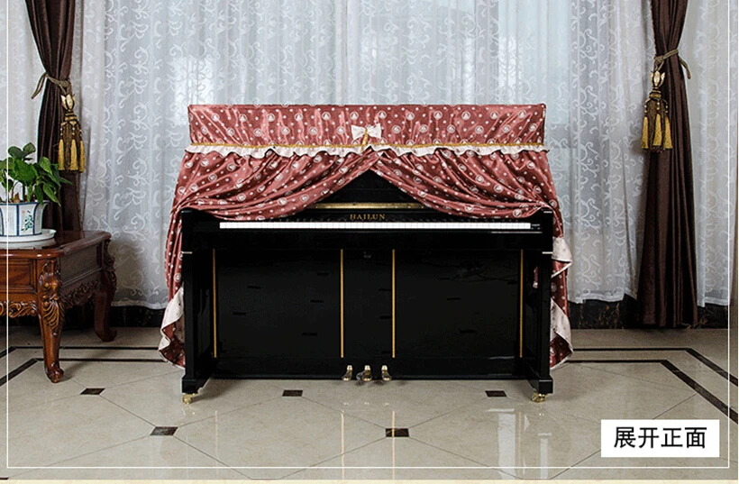 1SET High Grade New Classical Romantic Piano Art Full Artical Piano Cover with Stool Cover KQ 011