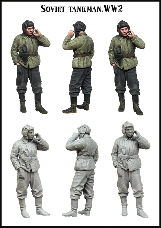 1/35 Resin Figure Model Kit History Military SOVIET TANKMAN Unassambled  Unpainted