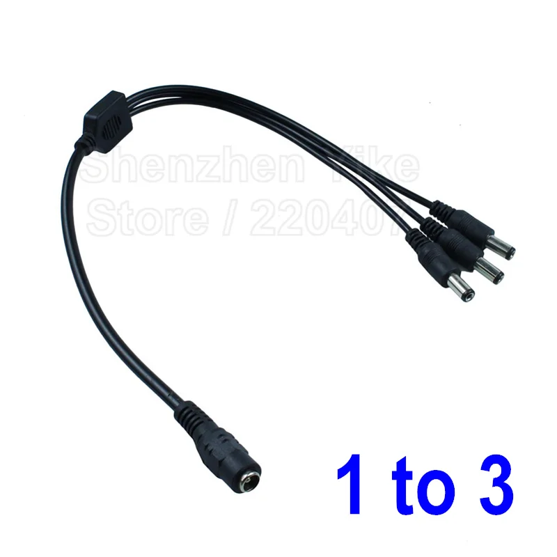 DC Power 1 Female to 2 3 4 5 8 Male Way Splitter Adapter Connector Plug Cable 5.5mm*2.1mm 12V For CCTV Camera LED Strip Light