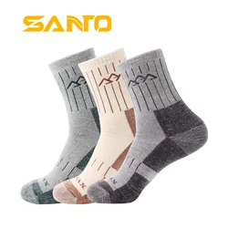 3Pairs/lot 2023 New Men's Quick-drying Coolmax Socks Warm Thermal Thick Socks Casual Terry Socks Meias Masculinas 42 44 46