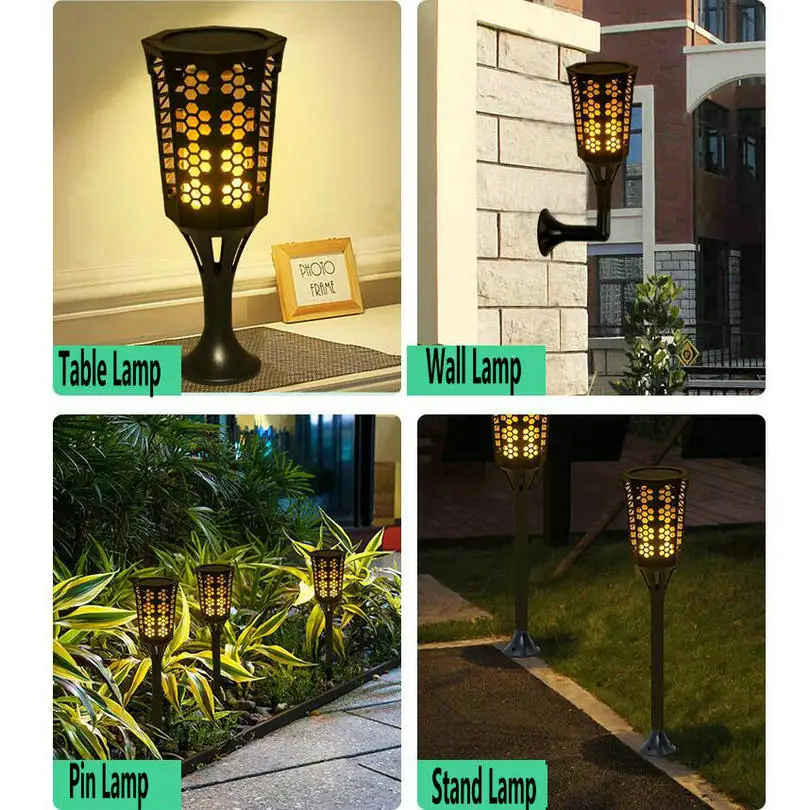 HQ OL2 Table/Wall/Pin/Stand Lamp 4Models Waterproof Outdoor Garden Solar LED Lamp Light Lown Torch Light Lamp Home Decoration