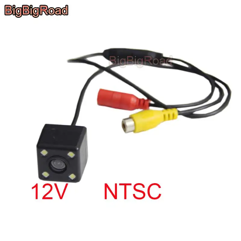 BigBigRoad 6V  /  12V HD CCD Backup Reverse Rear View Parking Camera Without Holder And Video Power Wire Night Vision PAL / NTSC