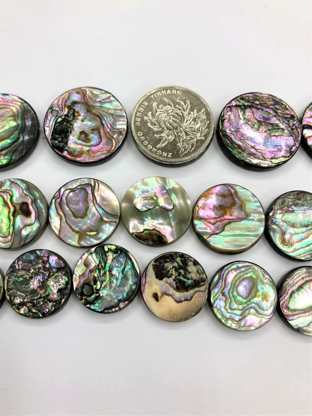 18mm,22mm,25mm Abalone Coin Abalone Shell Beads Loose beads For Jewelry Making Beads Strand 15 inches Wholesale For DIY