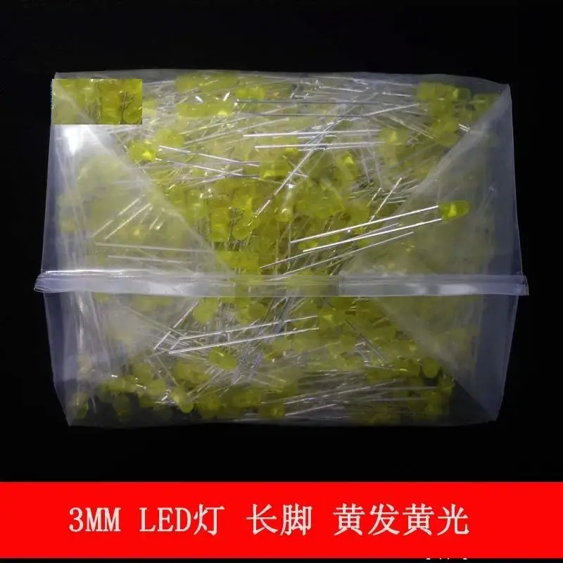 

1000 шт./лот 3 мм LED свет желтый супер яркий желтый волос желтый светодиод длинные ножки