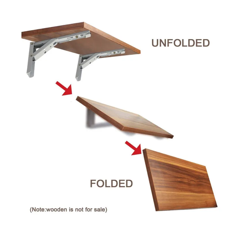 Suporte de prateleira dobrável, bancada de parede com parafusos de montagem 14 polegadas