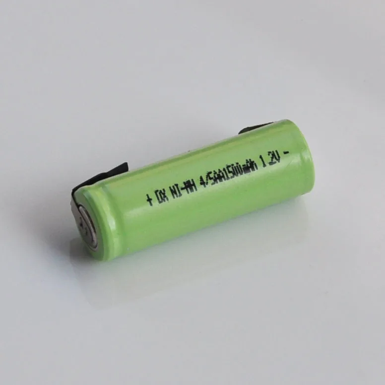 2-10PCS 1.2V rechargeable 4/5AA battery 1500mah 4/5 AA nimh ni-mh 14430 cell with soldering tabs for electric toothbrush shaver