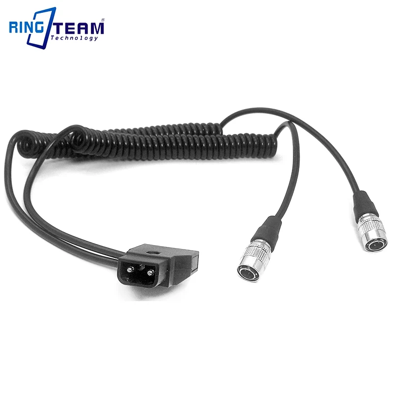 (1 To 2) Spiral Coiled Power Cable D-Tap To Hirose 4 Pin Connector For ZOOM F8 F4 Sound Equipment Device 688 633 644 ...