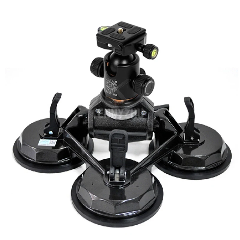 

DSLR Car Three Suction Cups Stabilizer Auto Filming Sucker Mount Stand for Canon Nikon Sony Video Camera Camcorder 5D III IV