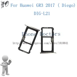 Для Huawei GR3 2017 (Диего) телефон с лотком для Sim-карты Micro SD слот адаптер запчасти адаптер для Sim-карты + номер отслеживания