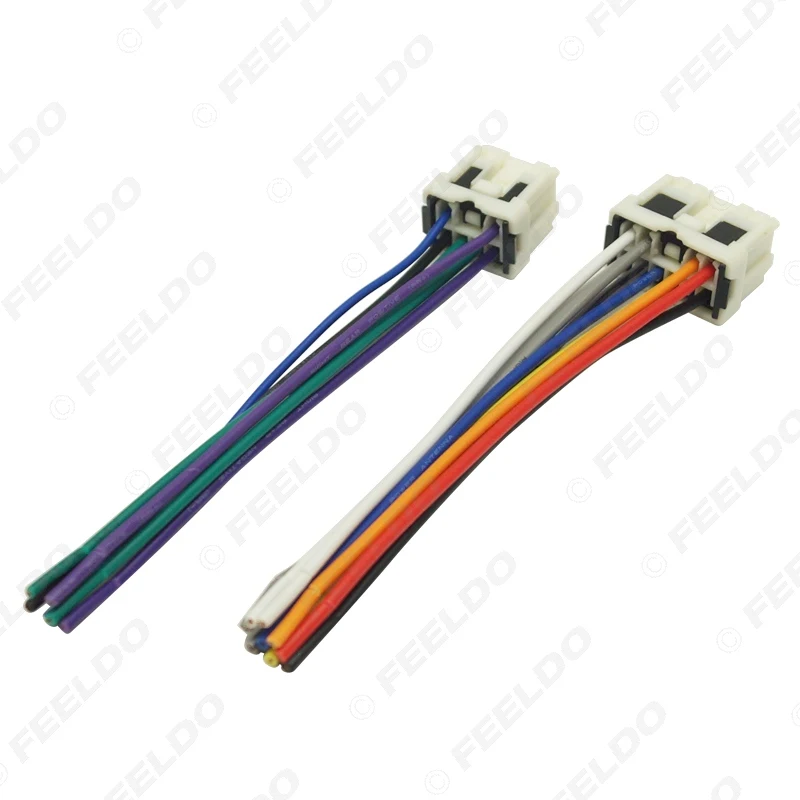 FEELDO 1Set Car Stereo Power Wiring Harness Adapter For Old NISSAN Micra Patrol Skyline Sunny Primera Radio Wire Plug#5712