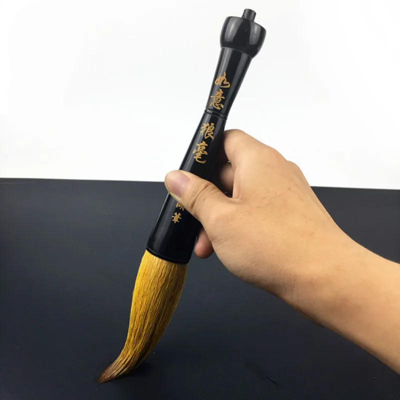 Oversized High Grade Ox Horn Penholder Writing Brush Painting Supplies Calligraphy Brush Professional Couplet Calligraphy Pen