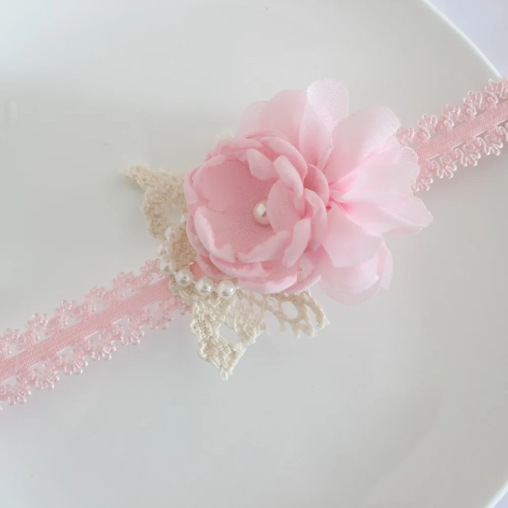 

Fashion Kids headband Cute gril burn flower headband chiffon rose flower hairband 10pcs/lot