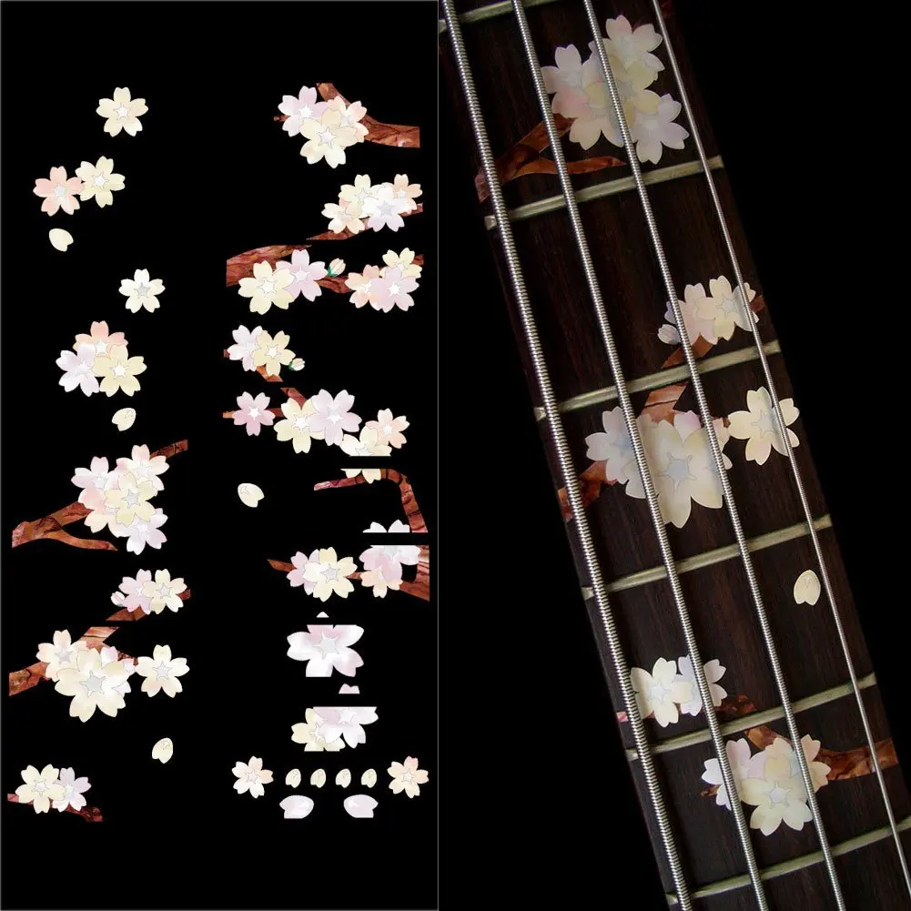 

For BASS Fretboard Markers Inlay Sticker Decals - Cherry Blossom Tree