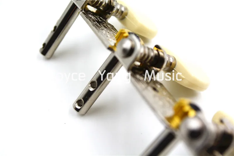 Alice AOD-017AP Steel String Guitar Tuning Pegs 2 Holes Shaft Acoustic Guitar Tuners Machine Head Ivory Semicircle Pegs 3L+3R