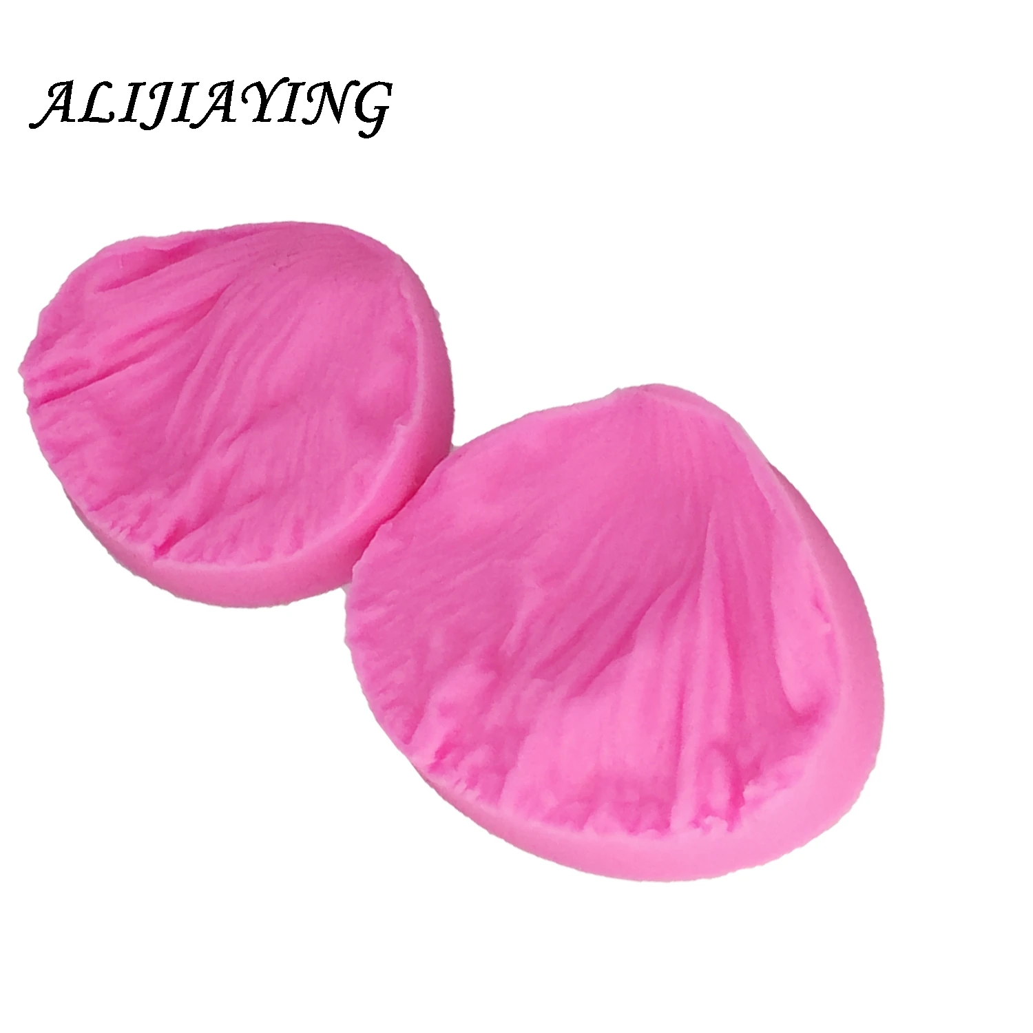 2Pcs/set 3D Rose petal shape Silicone Fondant Molds peony flower leaf Cake Decorating Tools suitable for polymer clay D1028