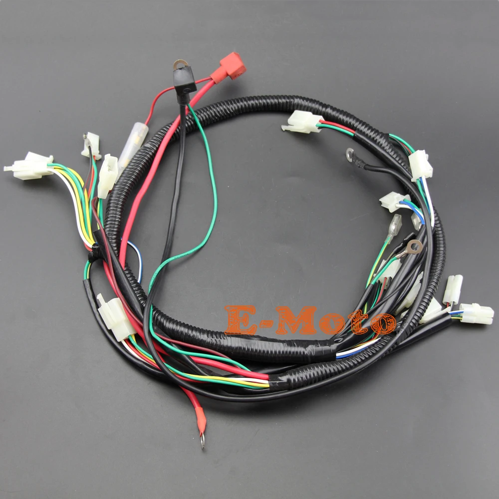 Full Electrics Wiring Harness CDI Coil Solenoid Kit For GY6 125cc 150cc ATV Quad Buggy Go kart Coolster 4 wheelers Scooter