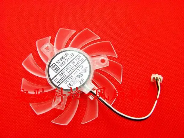 Wholesale: YOUNG LIN DFC801012H  8010 2.5W 8CM  12V 3lines  graphics card ball fan