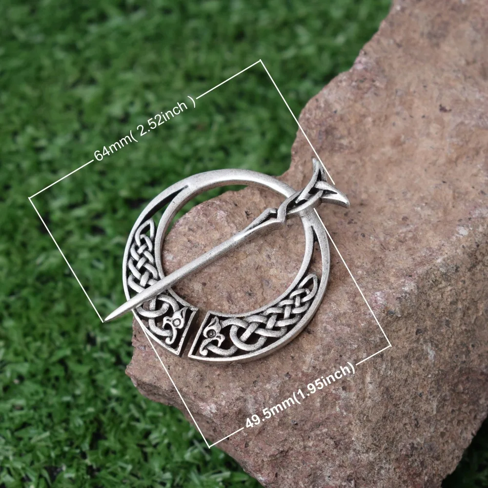 Viking Celtic Dragon Brooch Pin Medieval Brooch Norse Pagan Amulet Wiccan Handmade with Dragon Design Jewelry