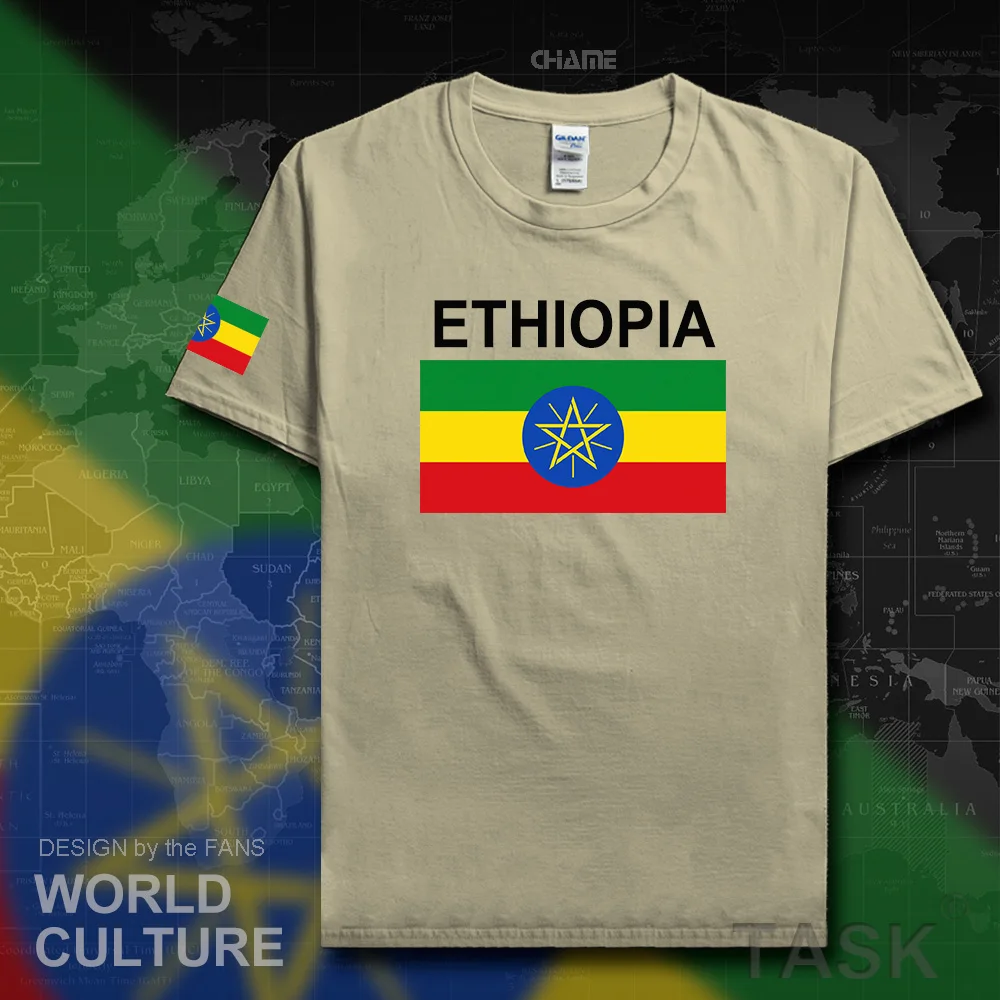 Ethiopia Ethiopian mens t shirts fashion 2017 jerseys nation team 100% cotton t-shirt clothing tops tees country sporting ETH