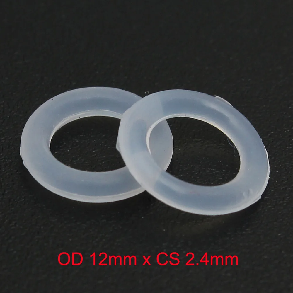 

OD 12mm x CS 2.4mm VMQ PVMQ SILICONE Rubber Washers Gasket O Ring