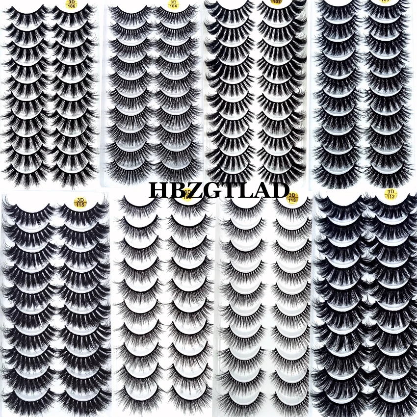 NEW 300 Pairs 3D Soft Mink Hair False Eyelashes Natural Long Eyelash Criss-cross Wispy Fluffy Lashes Extension Eye Makeup tools